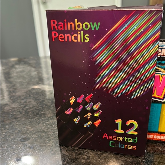 Rainbow Pencils & Neon Colored Pencils & Neon Sidewalk Chalk - Assorted Colors - Picture 4 of 9